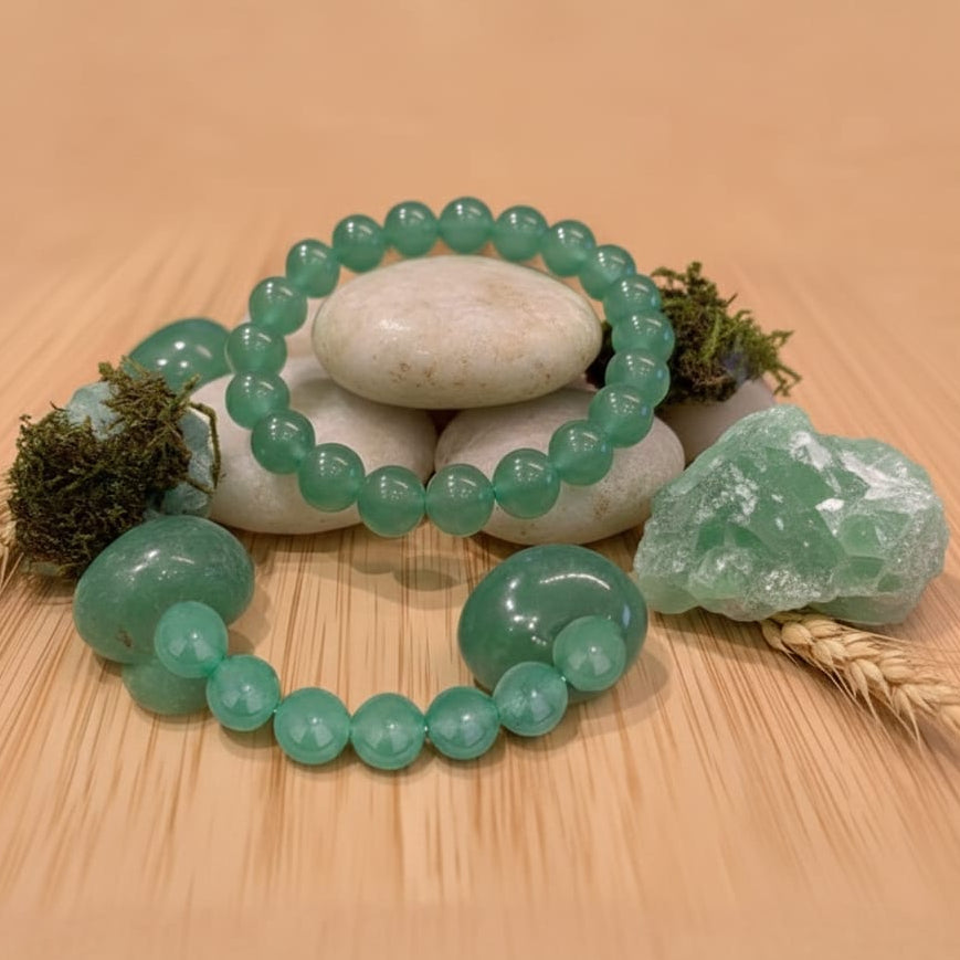 Authentic Green Aventurine gemstone bracelet for career growth and wealth