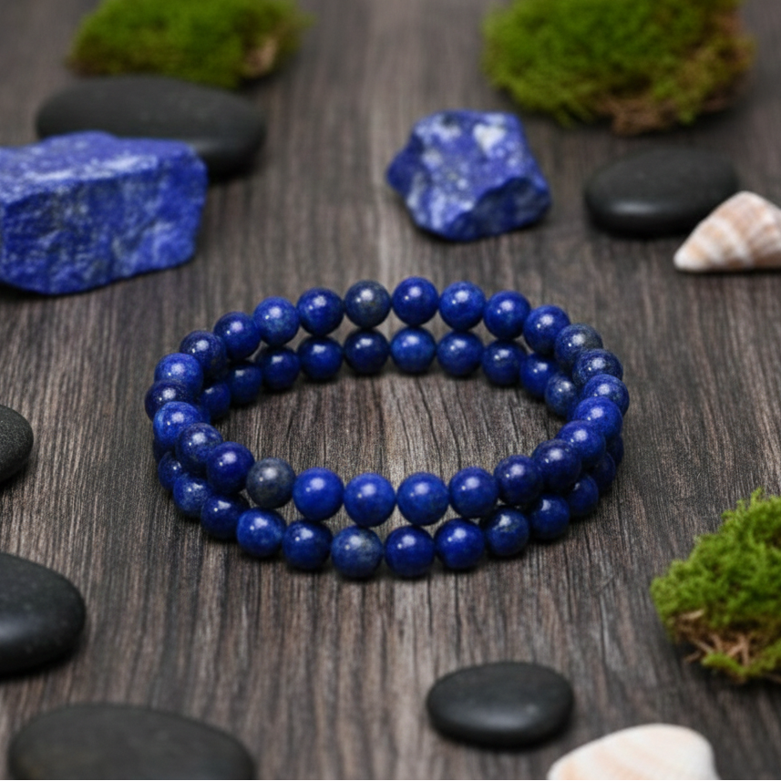 8mm Original Sodalite crystal beads for EMF protection and mental clarity