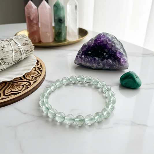 8mm Original Sphatik crystal beads for meditation and Crown Chakra healing