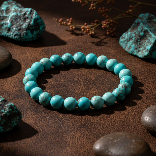 Energized and Reiki-charged Turquoise healing bracelet for strengthening body defense