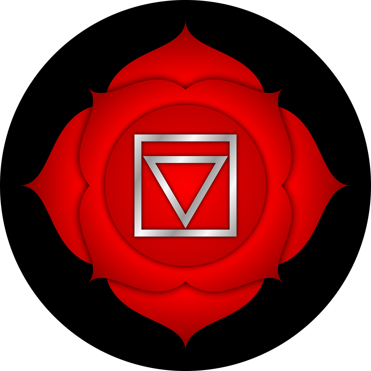 Healing crystals for Root Chakra activation by DJ Crystals - Black Tourmaline, Red Jasper, and Hematite.