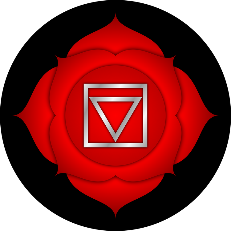 Healing crystals for Root Chakra activation by DJ Crystals - Black Tourmaline, Red Jasper, and Hematite.