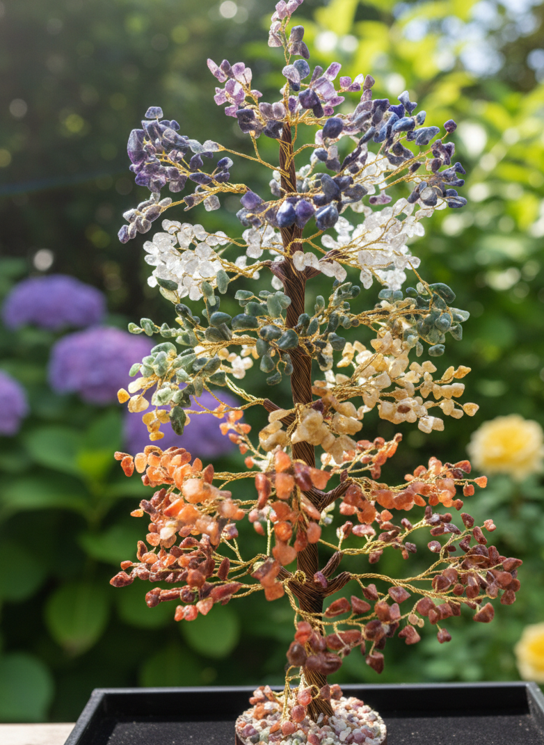 7 Chakra Crystal Tree  (1000 Beads)