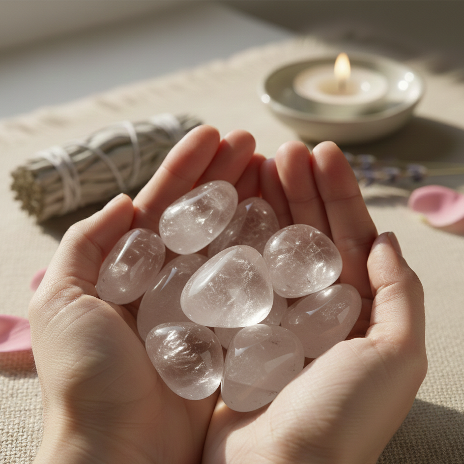 Clear Quartz Tumbled Stones 100 Gms
