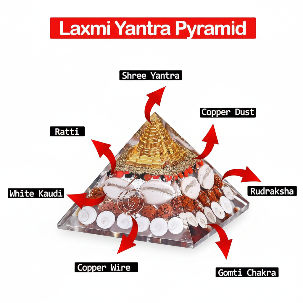 Lakshmi Pyramid for Wealth & Prosperity APX 90mm