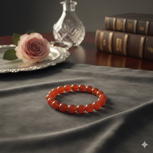 Carnelian Bracelet for Men & Women 8 MM | Motivation & Success (Reiki Charged)