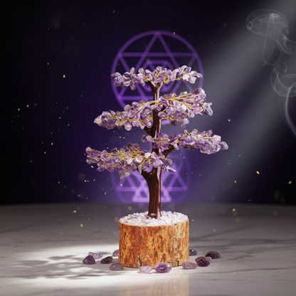 Natural Amethyst tree for student focus and academic success