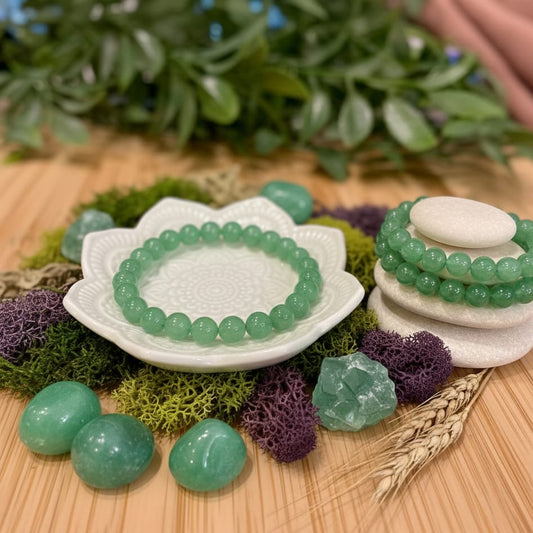 Natural Green Aventurine bracelet for luck and money attraction