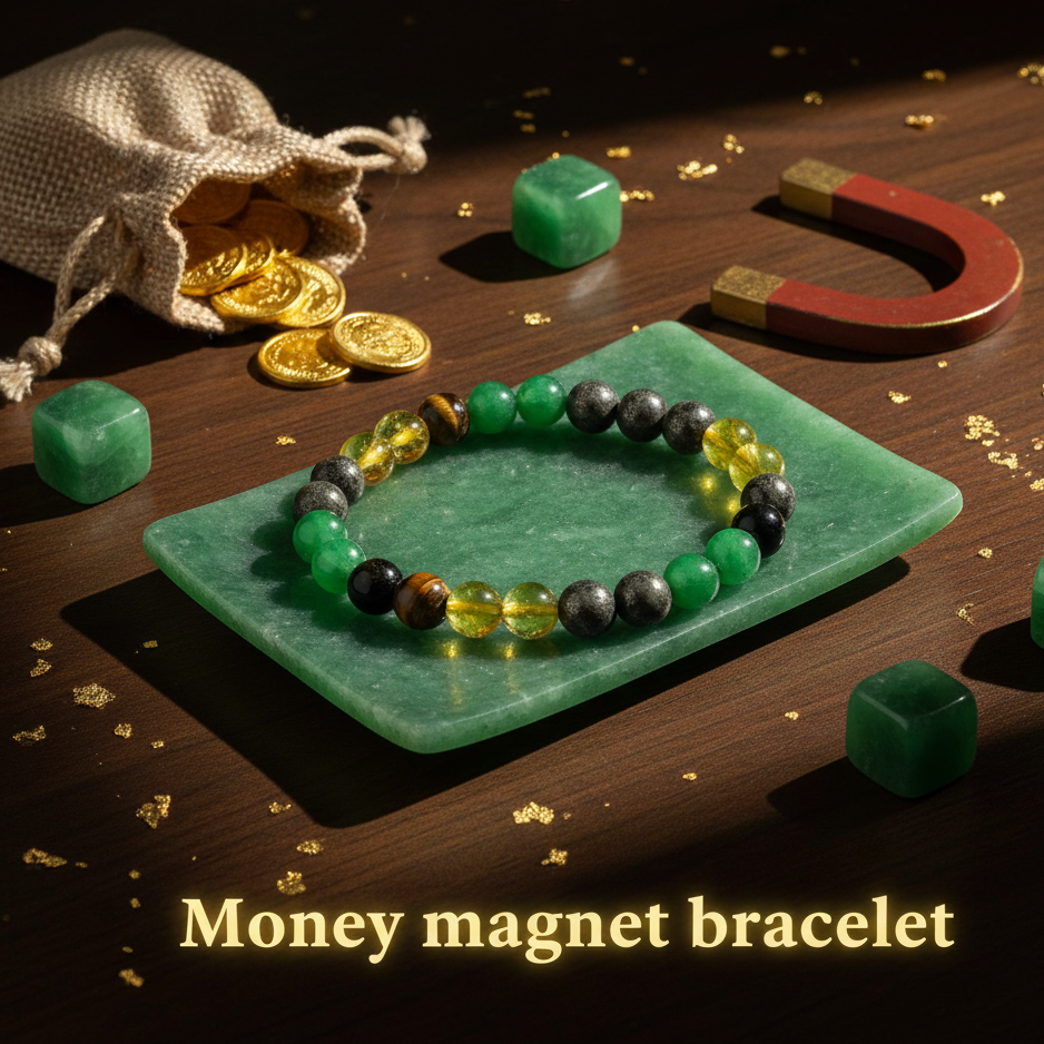 Natural Money Magnet bracelet with Pyrite and Citrine for wealth