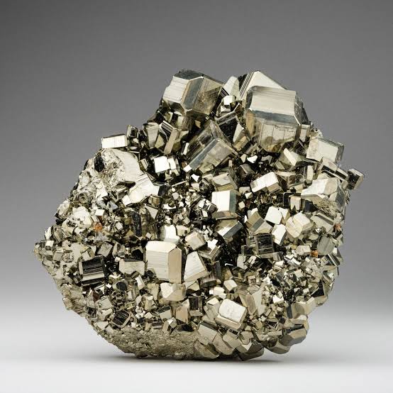 Natural golden Pyrite raw cluster for wealth and business luck
