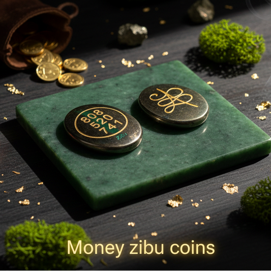 Natural golden Pyrite Zibu coin for wealth and prosperity