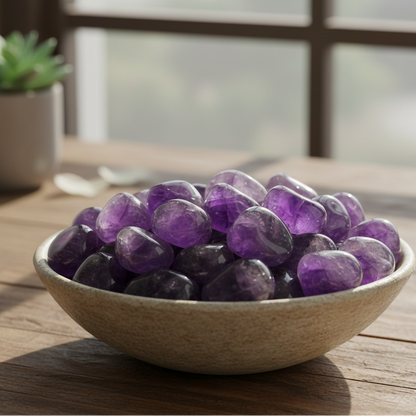 High-quality original Amethyst pebbles for anxiety relief and deep sleep