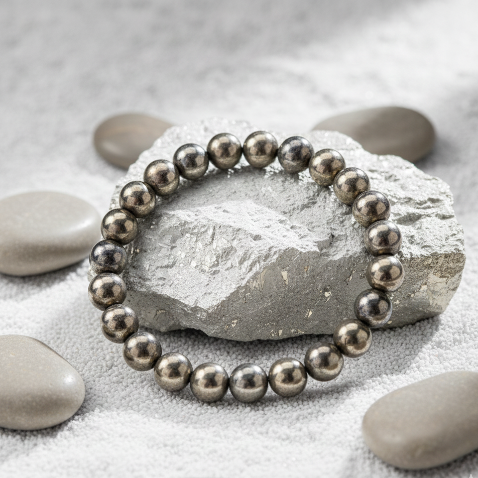 8mm Original Pyrite crystal beads for business growth and success