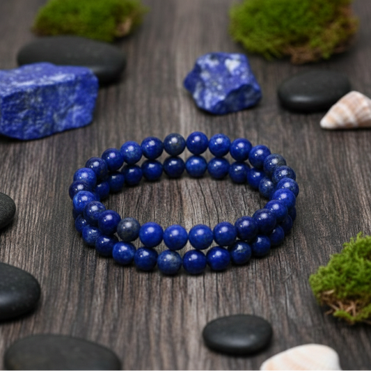 8mm Original Sodalite crystal beads for EMF protection and mental clarity