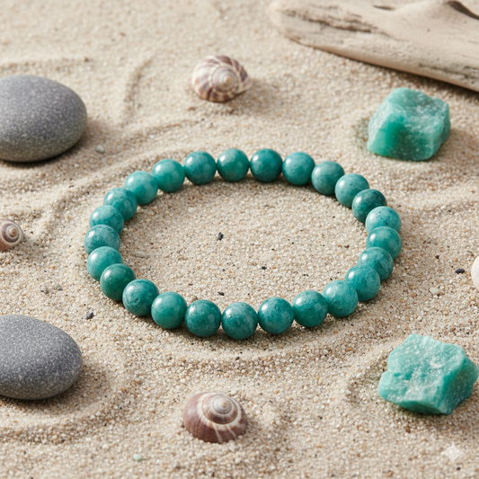 Energized Amazonite bracelet for emotional healing and positivity