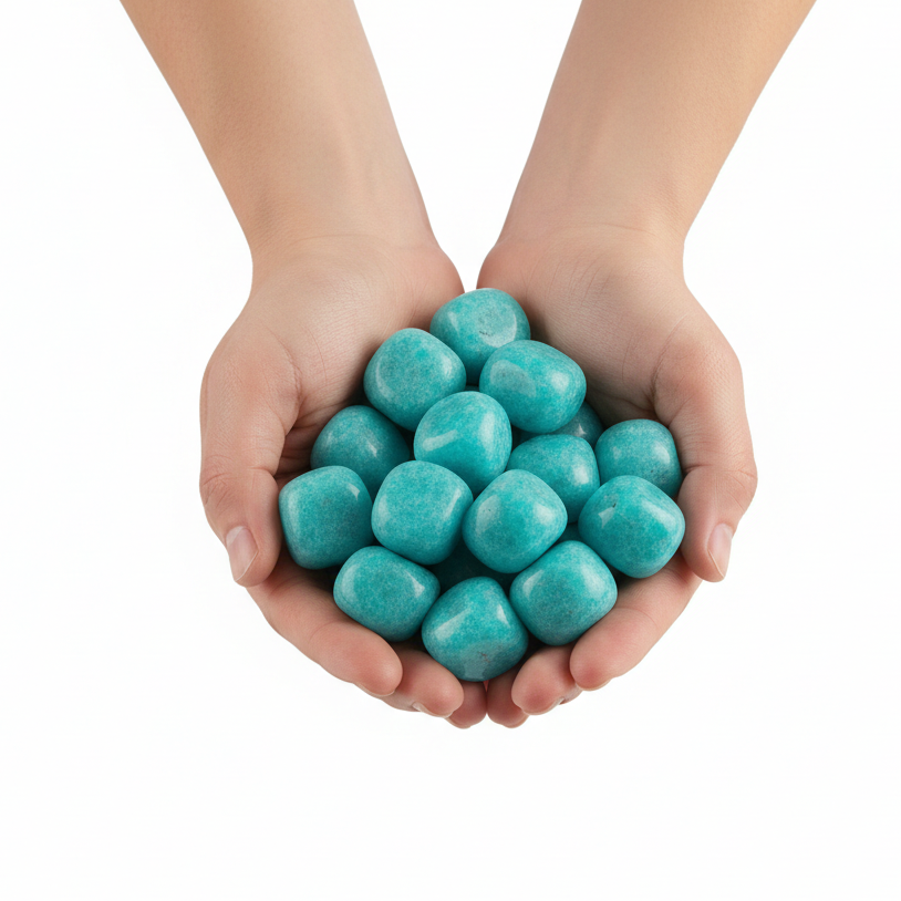 Energized and Reiki-charged Amazonite stones for office desk success