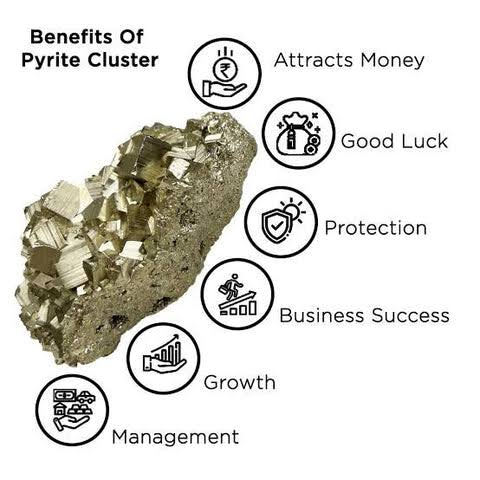 Energized and Reiki-charged Pyrite cluster for Vastu wealth corner