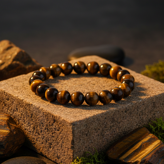 Energized and Reiki-charged Tiger Eye healing bracelet for courage and strength