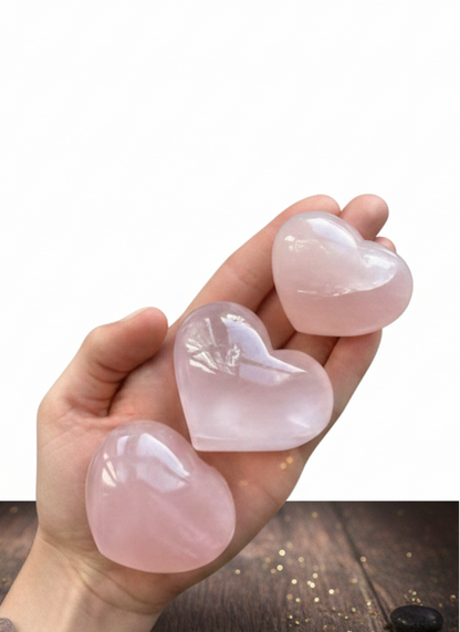 Authentic Rose Quartz gemstone heart for bedroom peace and romantic energy India